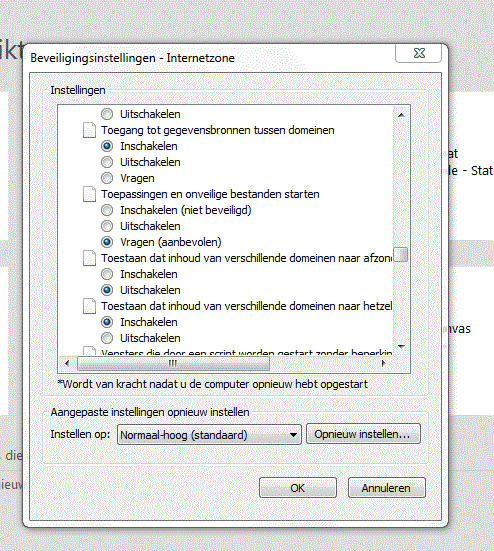 internet zone beveiliging