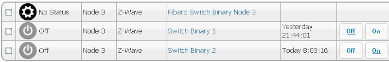 fibaro switched off